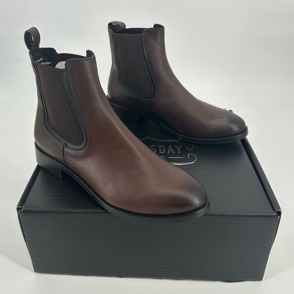 Thursday Boot Co. Duchess Boots in Brown Size 8.5 New in Box Leather Shoes NWT - Picture 1 of 14